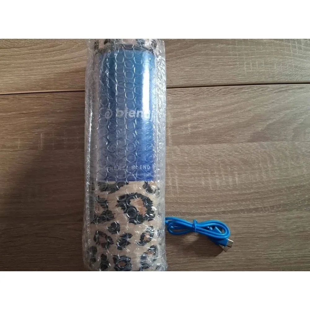 BlendJet 2 Portable Blender Leopard Print Cordless USB-C Rechargeable 16 oz